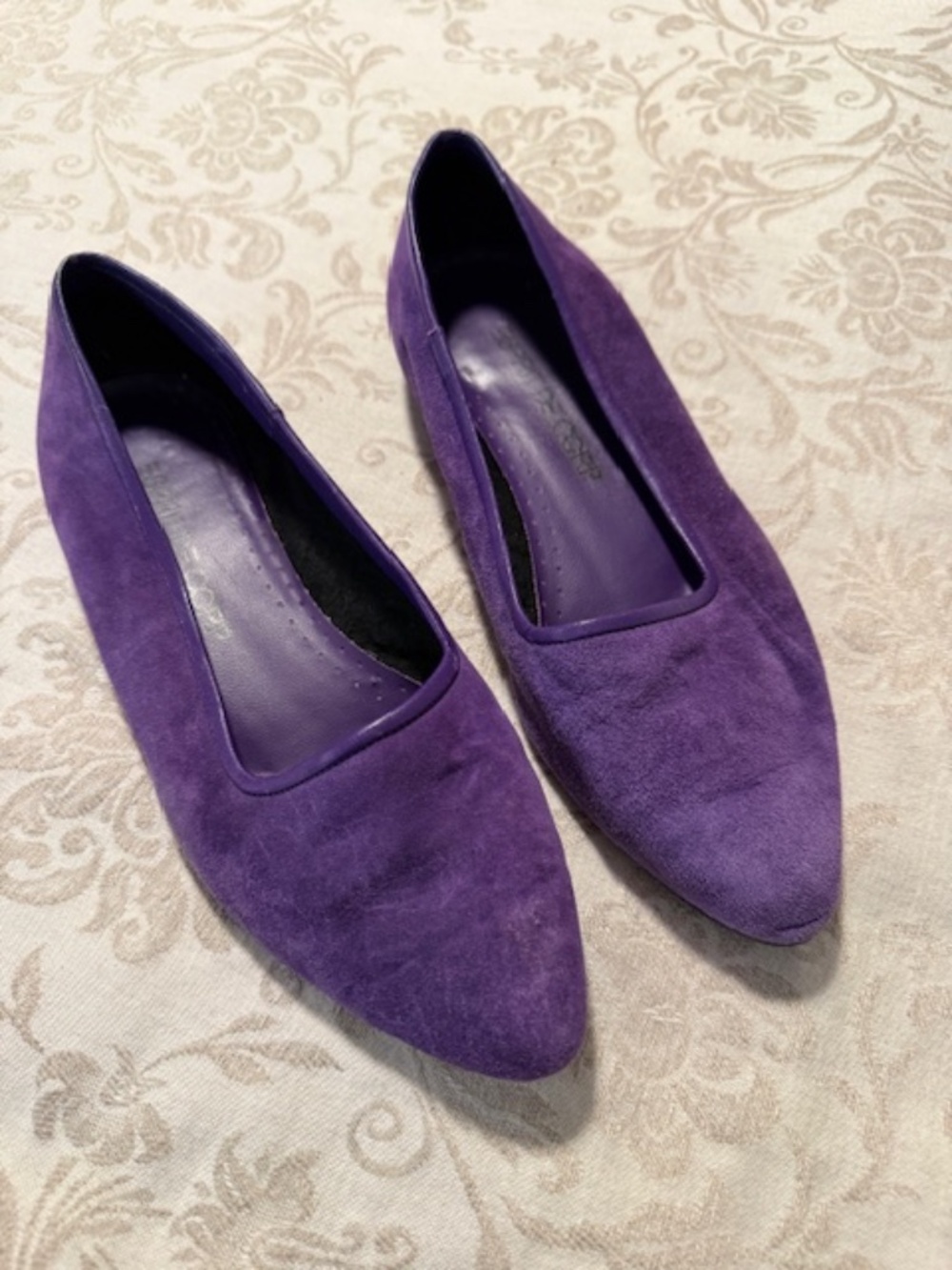 ESPRIT DE CORP purple suede flats 8B - Picture 5 of 5